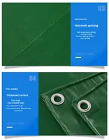 Toile imperméable en PVC imperméable au soleil résistante à l'usure résistante aux couteaux enduite de toile cirée pour extérieur jardin couverture de cargaison