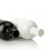 Bouteilles en verre personnalisées pour huile d'olive, en céramique noire et blanche, 200 ml, 375 ml, 500 ml