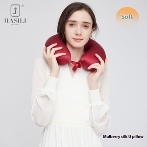 100% Mulberry Silk Neck <strong>U</strong> <strong>Pillow</strong> 19mm Comfortable Soft Memory Foam Portable Travel Nap <strong>Pillow</strong> Custom Cooling Outdoor Use Logo - Product Image 5