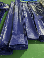 Bâche en PE de qualité économique en matériau recyclé, bleu argenté, pour l'agriculture et le camping