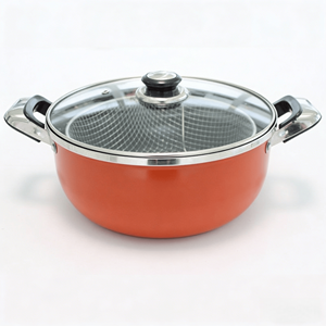 Olla Antiadherente 3 en 1 de Source Factory con Cesta para Freír y Tapa de Vidrio, Apta para Freír, Hervir y Cocinar al Vapor, Compatible con Inducción - Product Image 2