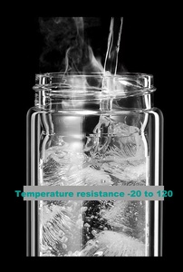 Taza de Café de Vidrio Borosilicato de Doble Pared Transparente de 500 ml (16 oz) con Tapa de Bambú y Pajita para Beber Directo, Gran Venta 2023 - Product Image 4
