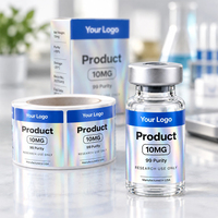 Étiquettes pour flacons en rouleau 3ml 5ml 10ml PET BOPP autocollantes imprimées imperméables pour emballages pharmaceutiques