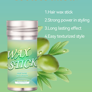 Cera para Cabello Orgánica Natural en Barra de 75g, Fijación Fuerte, Acabado Mate, Anti-Frizz, para Cabello Seco, ¡Oferta! - Product Image 1
