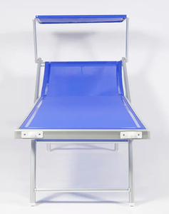 Chaise longue de plage de <span class=keywords><strong>jardin</strong></span> portable avec auvent chaises longues de plage en plein air lit <span class=keywords><strong>pliant</strong></span> de Camping en aluminium - Product Image 4