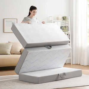 Colchón Plegable de Espuma Viscoelástica de 6 Pulgadas Tamaño Queen - Funda Transpirable y Lavable, <span class=keywords><strong>Cama</strong></span> Portátil para Invitados, Uso Escolar, Moderno - Product Image 3