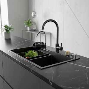 ก๊อกน้ำตกทรงสี่เหลี่ยม <span class=keywords><strong>อ่าง</strong></span><span class=keywords><strong>ล้าง</strong></span><span class=keywords><strong>จาน</strong></span>ครัวแบบ<span class=keywords><strong>อ่าง</strong></span>เดี่ยว สี่ช่องใส่เครื่องล้างจาน สแตนเลสเคลือบนาโน 201/304 ก๊อกน้ำอัจฉริยะ - Product Image 4