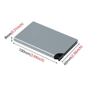 CASEKEY Custom Logo <b>Metal</b> Aluminum Anti-Theft Credit Card <b>Wallet</b> Carteira De <b>Metal</b> Minimalist Slim Rfid Safe Card Holder - Product Image 3