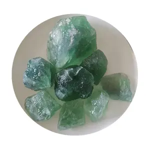 Spesimen Mineral batu kristal mentah fluorit hijau Semi mulia alami