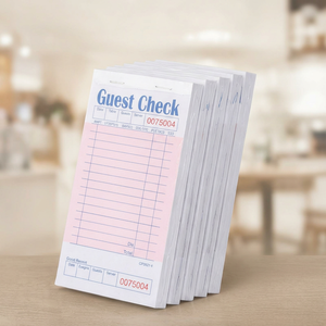 Bloc de Comprobantes para Clientes, 50 Hojas, Papel Autocopiativo Numerado y Desprendible para Restaurantes y Cafeterías - Product Image 1