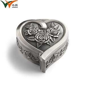 Лучшее качество винтажная коробка для хранения ювелирных изделий для кольца серьги в форме сердца Шкатулка для ювелирных изделий - Product Image 6