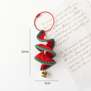 Decoración de Navidad lana tejida árbol de Navidad copo de nieve colgante árbol de Navidad decoración coche decoración Mini lindo encantador - Product Image 3