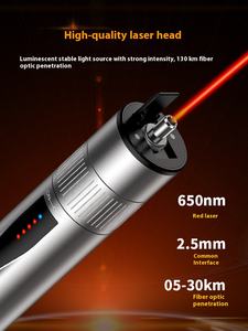 قلم ضوئي قابل لإعادة الشحن من الألياف البصرية 20 ، مصدر ضوء أحمر لاستخدام FTTH ، نموذج قلم الضوء الأحمر - Product Image 3