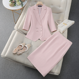 2025 New <span class=keywords><strong>Summer</strong></span> Damen Dreiviertel-Ärmel anzug mit Goddess Fan Frock Rock und Workplace <span class=keywords><strong>Coat</strong></span> Overalls Old-Style <span class=keywords><strong>Blazer</strong></span> - Product Image 2