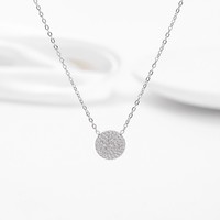 Collier pendentif clavicule FanKe S925 en argent sterling plaqué or 14 carats, chaîne à maillons ronds Vénus, style luxe léger français
