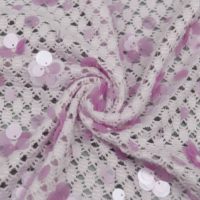 Tissu à paillettes en acrylique tricoté en maille pour cardigans féminins et robes pour filles