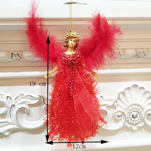 Christmas <b>Angel</b> Plush Doll Hanging Pendant Fairy Fluffy Wing <b>Ornaments</b> Christmas Tree Pendants for Home Party Decor - Product Image 5
