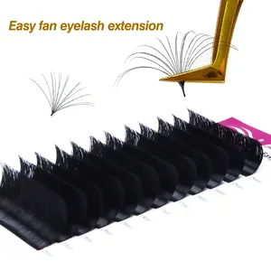 まつげd Suppliers-Easy Fan Eyelashes Vendor Mega Volumen Fast Fan Eyelashes Extension 25ミリメートルRussian Volume Easy Fanning Eyelash Extensions