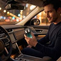 Diffuseur d'aromathérapie pour voiture, vaporisateur, bouteille en verre de 160 ml, minuterie intelligente, type gobelet pour voiture, diffuseur automatique de parfum, désodorisant d'air