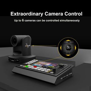 AVMATRIX Shark S6 6CH /SDI Mixeur <span class=keywords><strong>vidéo</strong></span> multi-caméras Commutateur Métal <span class=keywords><strong>Écran</strong></span> FHD 5 pouces Streaming en direct USB/Carte SD Ethernet - Product Image 5