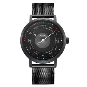 Reloj de pulsera creativo para hombre con brújula de aguja única, correa de malla y movimiento de cuarzo - Product Image 5