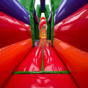 Carrera de obstáculos inflable de juego interactivo deportivo gigante personalizado para adultos con tobogán fiesta evento Castillo de carrera de obstáculos inflable - Product Image 5
