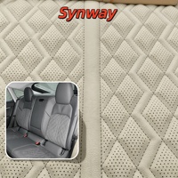 Cuir PVC gaufré 3D à motif diamant avec support tricoté pour textile de maison, sièges de voiture de luxe, usage extérieur imperméable