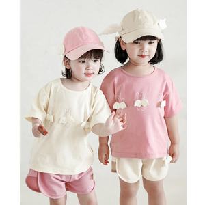 Wholesale Baby Girl <strong>Clothes</strong> 2022 T-shirt and Shorts 2 Piece Lovely Kids Summer Girls Clothing Sets - Product Image 3