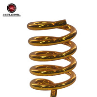 Support de sèche-cheveux en spirale en acrylique doré pour bureau |   Support de sèche-cheveux de style salon à fixer sur le bureau |   Modèle HQ-A178