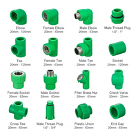 Échantillon Gratuit IFAN - Matériaux de Plomberie PPR, Tuyaux d'Eau en Plastique, Raccords PPR PN25 (Embout, Coude, Té, Bouchon)