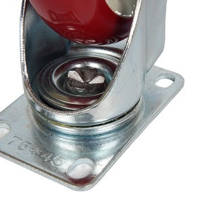 Rueda de plástico PU para carrito, rueda giratoria de material fresco, resistente a baja temperatura, 4 pulgadas, venta al por mayor - Product Image 2