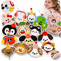 Lot de patchs animaux mignons en gros, appliques brodées Kawaii à coudre ou thermocollantes pour vestes, sacs, décoration DIY, patchs de créateur