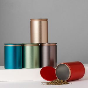 RTS 85*H140mm Factory <strong>Price</strong> Round Empty Tea <strong>Tin</strong> Can Metal Gold/Green/Red <strong>Tin</strong> Box for Loose Tea Packaging - Product Image 2