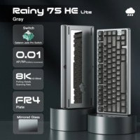 Clavier mécanique pour ordinateur portable WOBKEY Rainy 75RT, effet Hall, interrupteur magnétique, 75%, montage sur joint, RGB, mode double, filaire, 8000 Hz