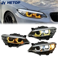 Phares HETOP F22 2014-2020 Série 2, mise à niveau tricolore DRL, style Ikon, phares LED pour voiture, accessoires Plug and Play pour BMW