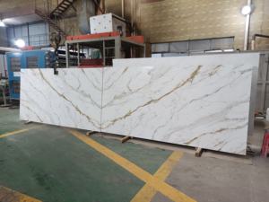 Calacatta Gold Pd, Impresión Digital, Encimera de Cuarzo Impreso, Revestimiento de Paredes, Azulejos, Cuarzo de Ingeniería, Losa de Cuarzo Super Jumbo, Losas de Cuarzo - Product Image 1
