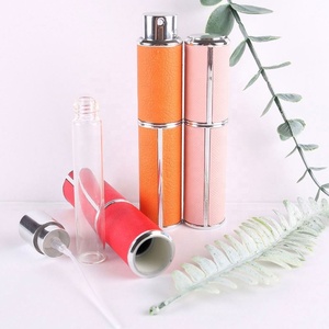 Luxury Leather 10ml Empty <b>Perfume</b> <b>Bottle</b> Pump Sprayer Aluminum Refillable Leather Atomizer Featuring - Product Image 6