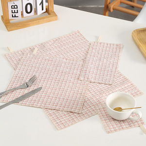 Fabric <b>Placemat</b> Set 4 Pieces <b>Rectangle</b> Flax Reusable Modern Style Table Mats For Home Picnic Western Dining - Product Image 3