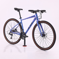 Bicicleta de Carretera OEM de Aluminio con Manubrio Plano, 21 Velocidades, 54cm, 56cm, 58cm, 61cm, para Ciclismo de Calle y Gravel, 700cc