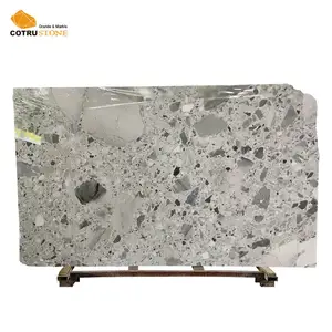 New Hot Sale From China Factory Good Look Design Popular Fossil Gray Marble For Interior Exterior Flooring Natural Stone