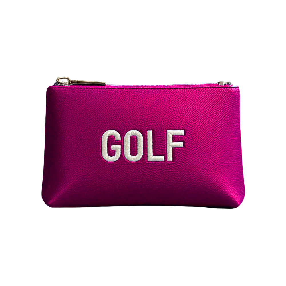 Custom PU Leather Golf Accessories Bag Royal Blue Valuables Pouch