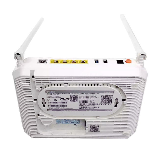 USED KMD HG6145F WIFI6 ONU GPON Router 4GE+1TEL+2USB Dual Band 2.4G+5G FTTH DC 12V HOME WIFI