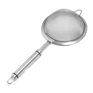 304 Stainless Steel Strainer Set Mesh Sieve For Kitchen Cooking Food Filtering With Handle - Product Image 2