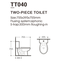 Luxe Moderne Sanitaire Inodoro Siphonic Salle De Bains Wc Deux Pièces Toilette Wc S-trap Eau Placard Salle De Bains Cuvette De Toilette