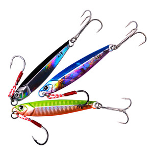 Jigs métalliques 7g 10g 14g 17g 21g, appâts à double hameçon assisté, duo lumineux, casting, jigging lent, <span class=keywords><strong>leurre</strong></span> de pêche - Product Image 2