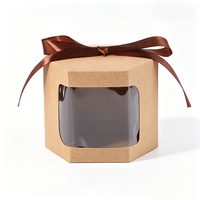 Emballage alimentaire en carton ondulé kraft anti-graisse recyclé Ruigu pour la restauration, poulet frit, gâteaux, bougies, logo personnalisé