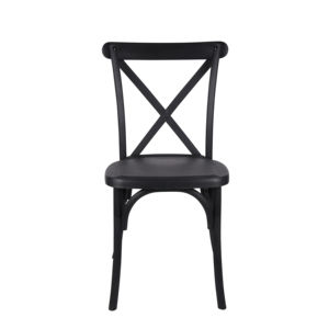 Chaise de salle à manger en acajou noir avec charme rustique et durabilité moderne pour intérieur et extérieur pour hôtels - Product Image 1