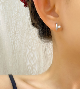 Joyería de moda para mujer, joyería fina, aretes, conjunto de joyería de moda, plata 925, joyería de plata de ley 925, perla tipo CC - Product Image 1