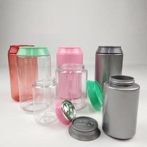 チャイルドプルーフプラスチックPETジャー蓋1/8 8th 3.5g 7g 14gスミプルーフソーダ缶食品保存用ハーブタバコ食用缶 - Product Image 4