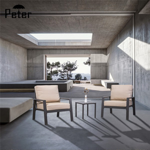 Su misura di alta qualità commerciale moderna outdoor hotel mobili terrazza utilizzato 3 pezzi lounge divano set - Product Image 5
